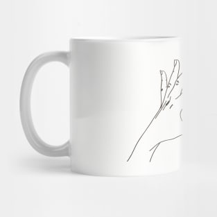 Heart fingers  sign Mug